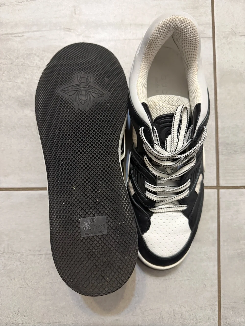 Gucci Black and White Low-Top Sneakers